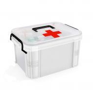 First aid kit LCSHAN Double-Layer Household Classification Medicine Box Portable Multifunctional Plastic