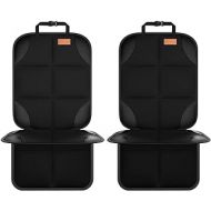 Car Seat Protector, Smart eLf 2Pack Seat Protector Protect Child Seats with Thickest Padding and Non-Slip Backing Mesh Pockets for Baby and Pet