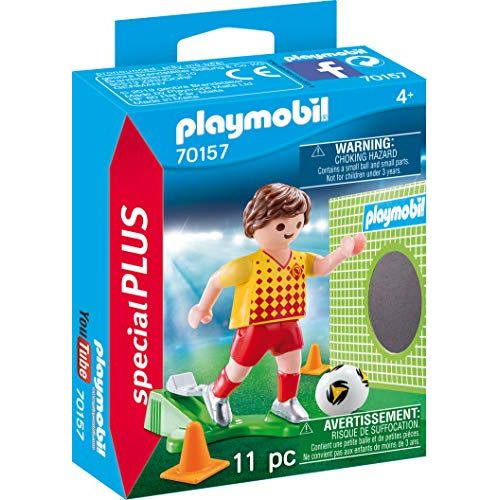 플레이모빌 Playmobil 70157 Special Plus Football Player with Goal Wall, Colourful
