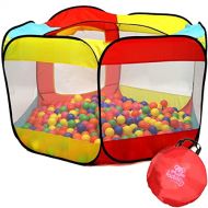 [아마존베스트]Kiddey Ball Pit Play Tent for Kids - 6-Sided Ball Pit for Kids Toddlers and Baby - Fill with Plastic Balls (Balls Not Included) or Use As an Indoor / Outdoor Play Tent