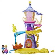 Disney Princess Playset Magical Movers Twirling Tower Adventures, 2 Dolls Included Rapunzel and Eugene Fitzherbert, Toy for 4 Year Olds and Up