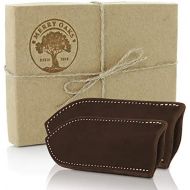 [아마존베스트]Merry Oaks Leather Handle Cover for Cast Iron Skillet - Hot Pot or Pan Holder Accessories - Amish Handmade - High End Premium Quality Leather