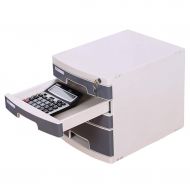 ZCCWJG File Cabinet, Plastic Storage Cabinet, Desk Storage Box, Lockable Data Cabinet, 4 Layers, 30.2 39.5 32.5CM