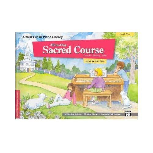  [아마존베스트]Alfred Publishing Co Inc Alfreds Basic All-in-One Sacred Course, Book 1 Lesson * Theory * Solo (Alfreds Basic Piano Library)