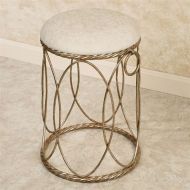 Touch of Class Katryna Vanity Stool Gold Silver