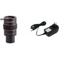 Celestron 93428 X-Cel LX 1.25-Inch 3X Barlow Lens (Black) & 18778 AC Adapter (Black)