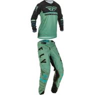 Fly Racing Kinetic K120 Sage Green/Black Adult Moto Gear Set - Pant and Jersey