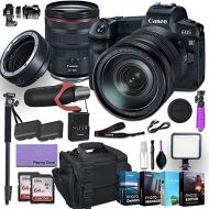 Canon EOS R Mirrorless Digital Camera with 24-105mm f/4L is USM Lens and Mount Adapter EF-EOS R kit Bundled with Deluxe Accessories (Pro Microphone, 4-Pack Photo Editing Software a