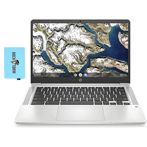 에이치피 HP Chromebook - 14a-na0023cl Everyday Value Laptop (Intel Celeron N4000 2-Core, 4GB RAM, 64GB eMMC, Intel UHD 600, 14.0 Full HD (1920x1080), WiFi, Bluetooth, Webcam, 1xUSB 3.1, Chr