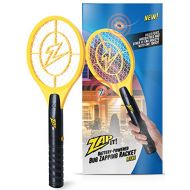 ZAP IT! Bug Zapper - Battery Powered (2xAA) Mosquito, Fly Killer and Bug Zapper Racket - 3,500 Volt - Safe to Touch (Mini, Yellow)