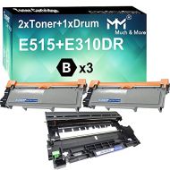 MM MUCH & MORE Compatible Toner Cartridge & Drum Unit Replacement for Dell 593 BBKD and 593 BBKE use with E310dw E515dn E515dw E514dw Printers (3 Pack, 2 Toner + 1 Drum)