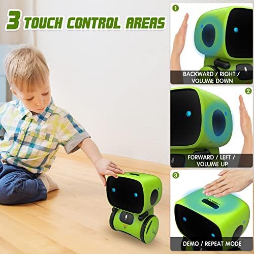  Gilobaby Kids Robot Toy, Talking Interactive Voice Controlled Touch Sensor Smart Robotics with Singing, Dancing, Repeating, Speech Recognition and Voice Recording, Gift for Kids Ag