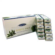 인센스스틱 Satya White Sage Masala Incense Sticks Pack of 12 Boxes 15gms Each Aids in Wisdom, Purification, Positivity, Clarity and Stress Elimination