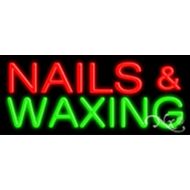 Light Master 24x10x3 inches Nails & Waxing NEON Advertising Window Sign