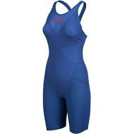 ARENA Women's Powerskin Carbon Glide One Piece Closed Back Swimsuit for Competition Racing, Short Leg Kneeskin