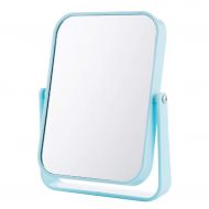 LQY Female Mkaeup Mirror,Desktop Vanity Mirror,Dormitory Table Mirror,Dressing Double-Sided Mirror,Blue