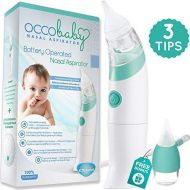 OCCObaby Baby Nasal Aspirator - Safe Hygienic and Quick Battery Operated Nose Cleaner with 3 Sizes of Nose Tips and Oral Snot Sucker for Newborns and Toddlers (Limited...