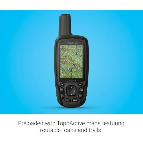  [아마존베스트]Amazon Renewed Garmin GPSMAP 64sx, Handheld GPS with Altimeter and Compass, Preloaded With TopoActive Maps, Black/Tan (Renewed)