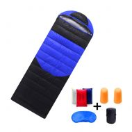 FENGS Sleeping Bag 3-4 Season Warm Weather and Winter, Lightweight, Waterproof  Great for Adults- Excellent Camping Gear Equipment, Traveling, and Outdoor Activities Blue Black-Du