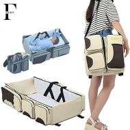 Fsight 3 in 1 - Diaper Bag - Travel Bassinet - Change Station - (Cream) - Multi-purpose Baby Diaper Tote Bag Bed Nappy Infant Carrycot Crib Cot Nursery Portable Change Table Portac