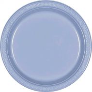 Amscan Round Pastel Blue Dinner Plastic Plates, 20 Ct. | Party Tableware