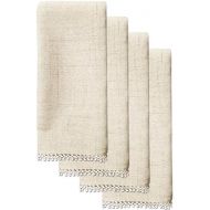 Lenox French Perle Solid Set of 4 Napkins, Natural Linen