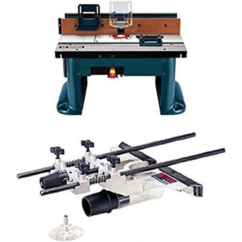  Bosch Benchtop Router Table with Deluxe Router Edge Guide With Dust Extraction Hood & Vacuum Hose Adapter