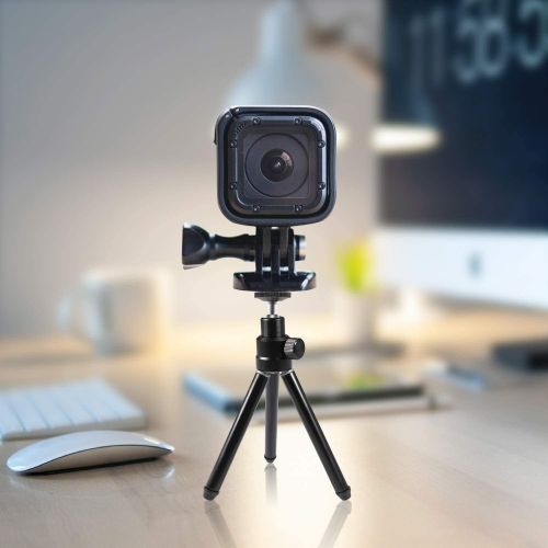  Portable and Extendable Webcam Tripod, AUSDOM Lightweight Mini Aluminum Tripod with 1/4 Mounting Screw for Webcams, GoProdevices, Small Digital Dameras (not DSLRs)