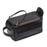 Leathfocus Leather Toiletry Bag, Dopp Kit Organizer Travel Accessories Cosmetic Bag, Handmade Full...