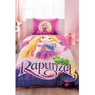 TAC Twin Size/Single Duvet Cover Set 3 pcs 100% Cotton Beding Linens for Kids Children (Rapunzel)