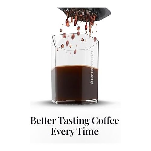  Aeropress Coffee Maker Carafe, 20 oz (600 ml) Capacity, Shatterproof Pour Over Coffee Carafe, Ideal for Original, Clear, and XL Presses, Compact and Travel-Friendly Design, Made in USA