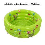 Treslin Inflatable Baby Bath Swim Tubs Newborn Thickening Children Cartoon Portable Bathtub Bucket Safety Swimming Pool@H (70x28cm)