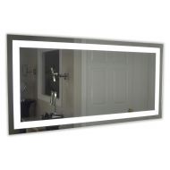 Mirrors and Marble LED Front-Lighted Bathroom Vanity Mirror: 60 Wide x 36 Tall - Commercial Grade - Rectangular - Wall-Mounted