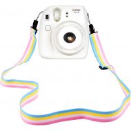 [아마존베스트]Elvam Camera Neck Shoulder Strap Belt in Rainbow Blue Yellow White Pink Color for Digital Camera/Fujifilm Instax Camera Mini 9 / Mini 8 / Mini 8+ / Mini 7s / Mini 25 / Mini 50s / M