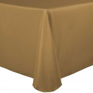 ULTIMATE TEXTILE Ultimate Textile -10 Pack- 70 x 104-Inch Oval Polyester Linen Tablecloth, Toast Dark Brown
