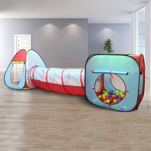  [아마존베스트]Kiddey Children’s Play Tent with Tunnel (3-Piece Set)  Indoor/Outdoor Playhouse for Boys and Girls  Lightweight, Easy to Setup (Balls Not Included)