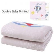 I-baby i-baby Premium Baby Blanket Thick Raschel Newborn Swaddling Double Sides Printed Toddler Blankets for Girls Boys Children Soft Big Flannel Blankets (Dream Fly)