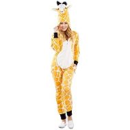 Tipsy Elvess Womens Giraffe Costume - Cute Brown Animal Halloween Jumpsuit