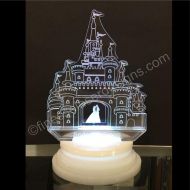 FinesseLaserDesigns 100 Favors + Fairy Tale Castle Acrylic Cake Top LED Wedding Birthday Quinceanera: Grocery & Gourmet Food