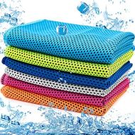 [아마존베스트]MENOLY Cooling Towel Ice Towel Microfiber Towel Soft Breathable Cool Towel for Sports, Gym, Yoga, Camping, Running, Fitness, Workout and More Activities 6 Pack