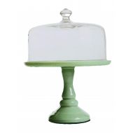 The Pioneer Women The Pioneer Woman Timeless Beauty 10 Cake Stand with Glass Cover, Glass construction, Green and Clear (1)