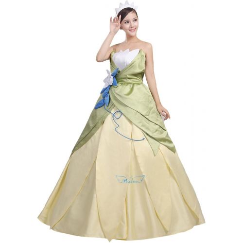  할로윈 용품Angelaicos Womens Floral Fairy Costume Halloween Cosplay Long Dress Green