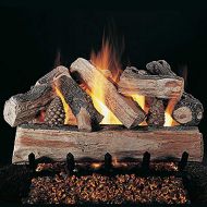 Rasmussen Crossfire Log Set with 24-Inch Flaming Ember Xtra Burner and No Safety Pilot Kit (XF24-B24FXH-N), Natural Gas, 24-Inches