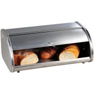 Kesper 18040 Breadbox with Stainless Steel Rotary Door, Silver