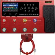VALETON GP-200 Red Multi Effects Processor + 10ft Cable Bundle Guitar Bass Pedal with Expression Pedal FX Loop MIDI I/O Amp Modeling IR Cabinets OTG USB Audio Interface