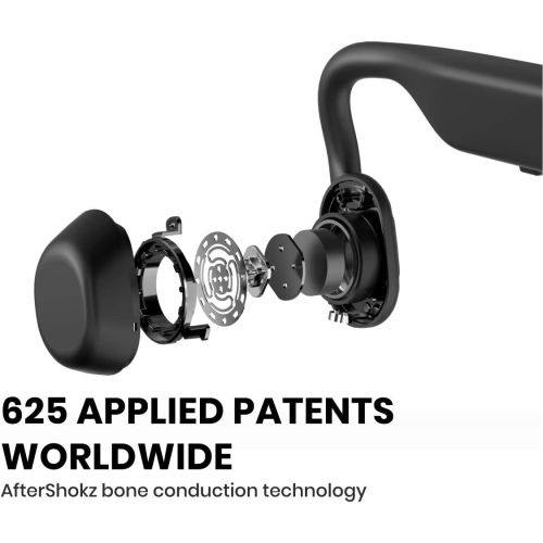  [아마존베스트]AfterShokz OpenMove Bluetooth Bone Conduction Bone Conduction Sports Headphones Sweatproof with Microphone for Cycling, Jogging, Gym, Slate Grey
