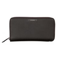 Ermenegildo Zegna Grained Leather Travel Wallet (One Size, Brown)