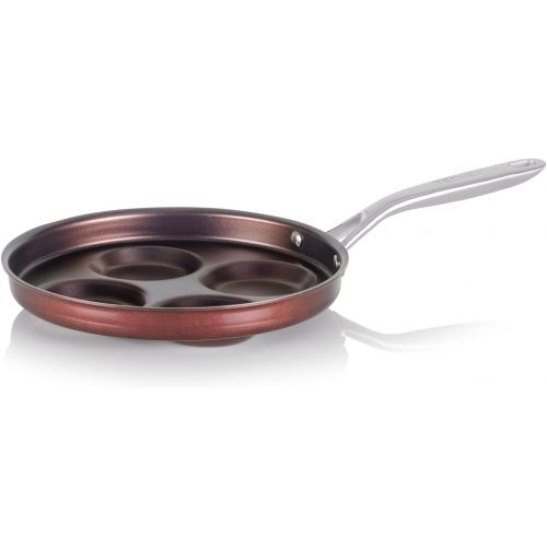  [아마존베스트]TECHEF - Eggcelente Pan, Swedish Pancake Pan, Plett Pan, Multi Egg Pan, Coated with New Teflon Select/Non-stick Coating (PFOA Free) (Purple)