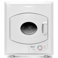 COSTWAY Electric Compact Laundry Dryer, 2.65 Cu.Ft Capacity Portable Tumble Clothes Dryer with Stainless Steel Tub, Control Panel Downside Easy Control for 4 Automatic Drying Mode,