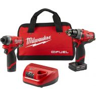 Milwaukee Electric Tools 2596-22 M12 Fuel 2Pc Kit - 1/2 Drill & 1/4 Hex Impact